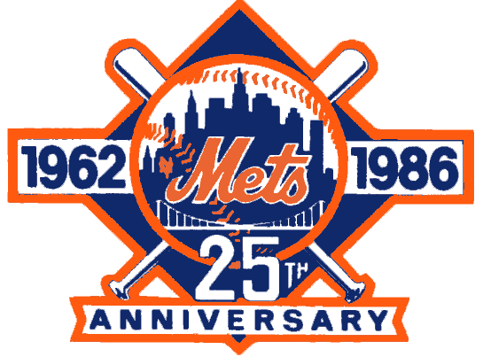 New York Mets 1986 Anniversary Logo iron on paper